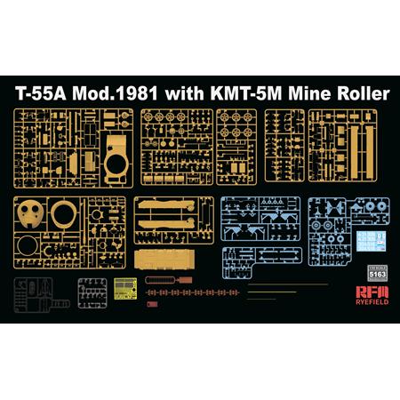 T-55A Model 1981 with KMT-5M Mine Roller