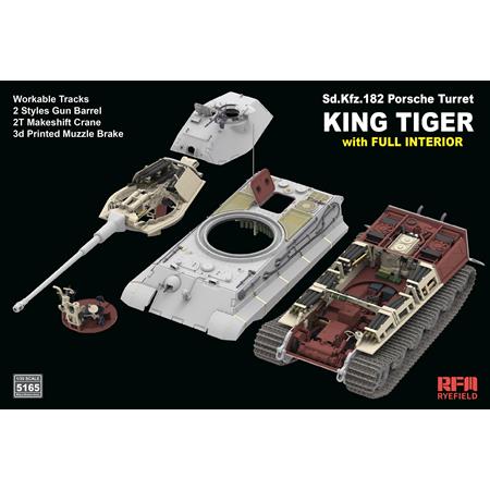 Porsche Turret King Tiger w/INTERIOR & 2T crane