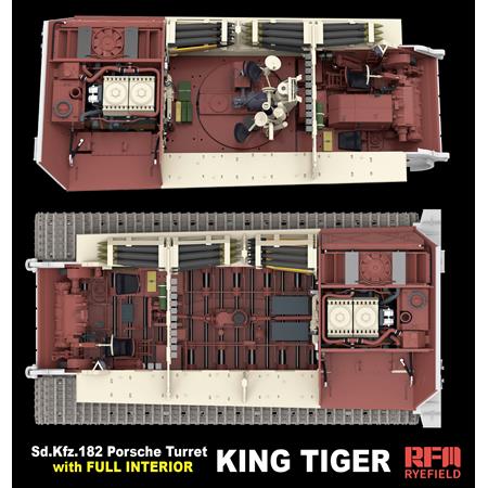 Porsche Turret King Tiger w/INTERIOR & 2T crane
