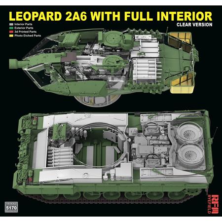 Leopard 2 A6 MBT w/ FULL INTERIOR - clear edition