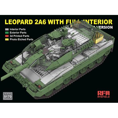 Leopard 2 A6 MBT w/ FULL INTERIOR - clear edition