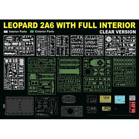 Leopard 2 A6 MBT w/ FULL INTERIOR - clear edition
