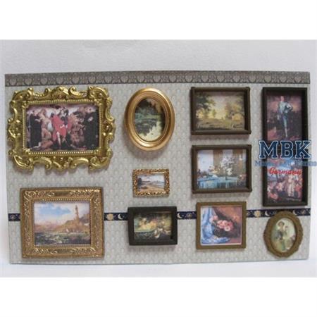 Paintings on real canvas incl. frames