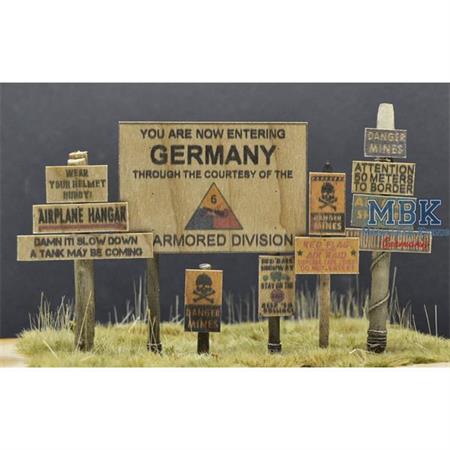 Real Wooden Signs WW2 - USA Set 1