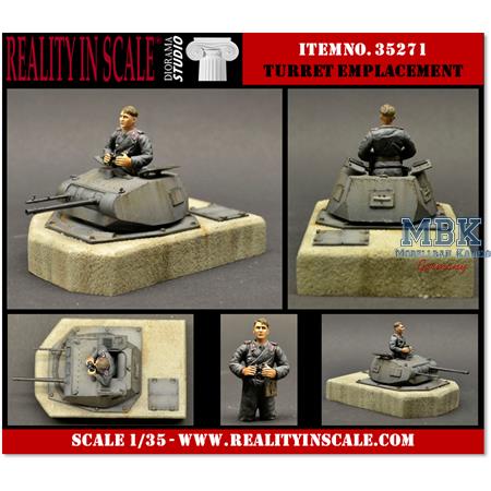 Panzer II Turret Emplacement incl. a 3/4 figure