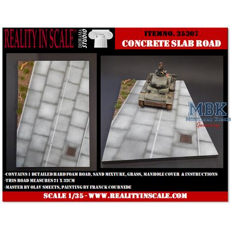 Concrete slab road