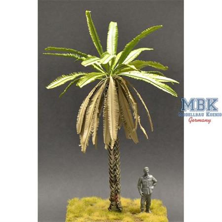 Large Palm tree green/brown large leaves - 25cm