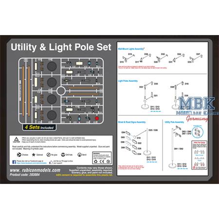 Utility & Light Pole Set