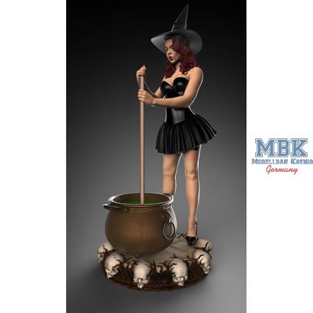 Witch Pinup Girl Halloween (1:24)