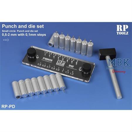 Punch and die set "Rund" 0,5mm -2mm