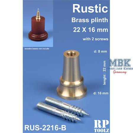 Rustic plinth brass 22x16mm      Sockelhalterung