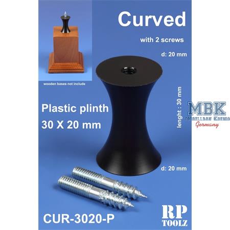 Curved Plastic plinth 30x20 mm    Sockelhalterung