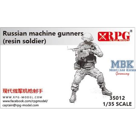 Modern Russian machine gunner