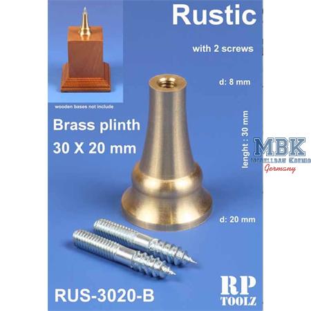 Rustic plinth Brass 30x20mm     Sockelhalterung