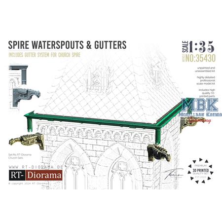 3D Resin Print: Spire Waterspouts & Gutters