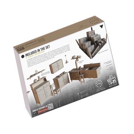3D Resin Print: Kitchen Interior Set (1940’s)