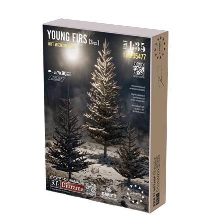 Young Fir Trees Set / Junge Tannen (40, 70, 90 mm)
