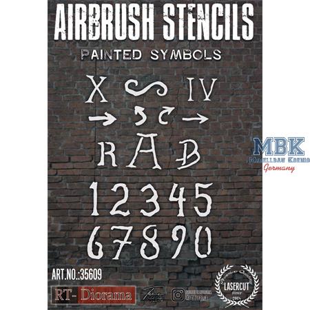 Airbrush Stencil: Painted Symbols