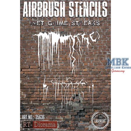 Airbrush Stencil: Wet grime streaks