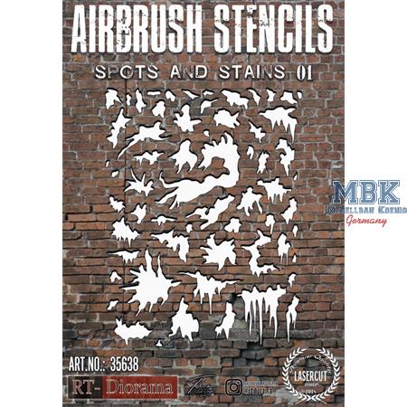 Airbrush Stencil: Spots and stains