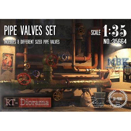 3D Resin Print: Pipe Valves Set