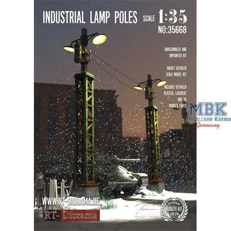 3D Resin Print: Industrial Lamp Poles (2pcs.)