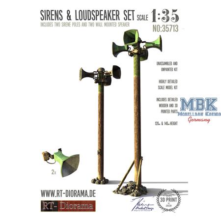 3D Resin Print: Sirenes & Loudspeaker Set