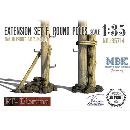 3D Resin Print: Extension Set f. Round Poles (6mm)