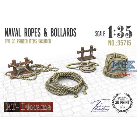 3D Resin Print: Naval Ropes & Bollards Set