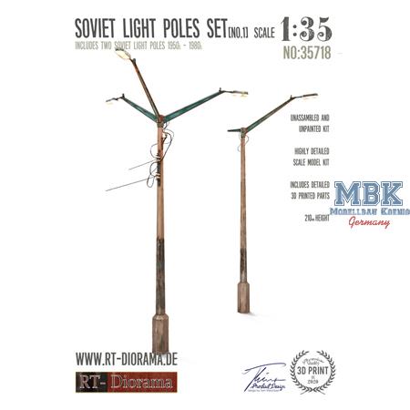3D Resin Print: Soviet Light Poles Set No. 1