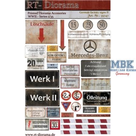 Printed Accessories: German factory signs Set #2