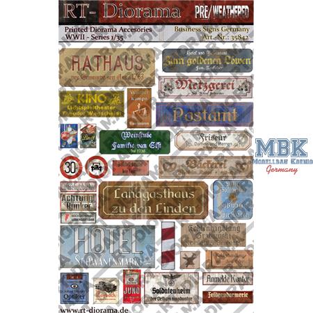 Printed Accessories: German Business Signs