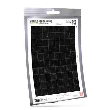 Printed Accessories: Marble Floor No. 02 Black
