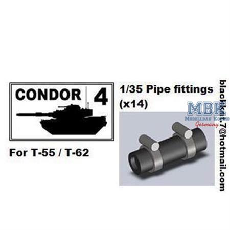 Connections for the fuel hoses in T-55 and T-62