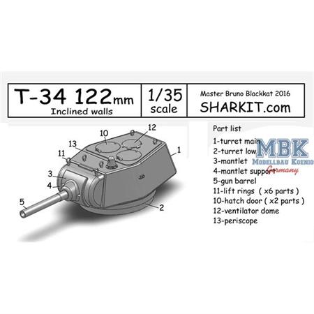 122 mm turret project for T-34