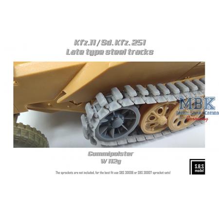 Sd.Kfz.11/Sd.Kfz. 251 late type steel tracks-Gummi