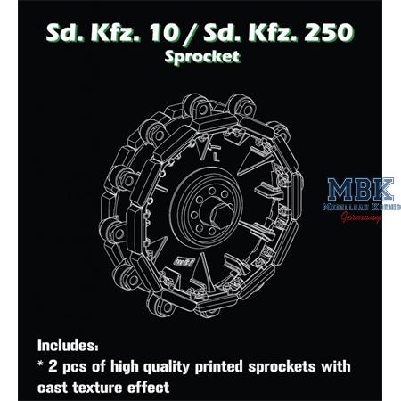 Sd.Kfz.10/250 Sprocket for Dragon/Das Werk kit