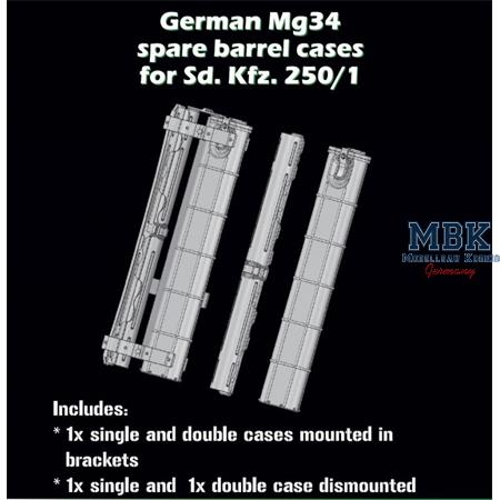 German MG34 spare barrel cases for Sd. Kfz. 250/1