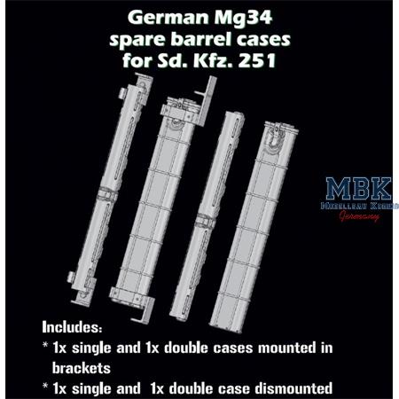 German MG34 spare barrel cases for Sd. Kfz. 251