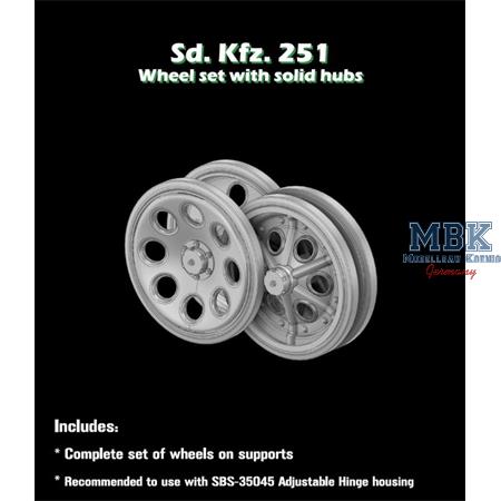 Sd.Kfz. 251 Roadwheel set with solid hubs