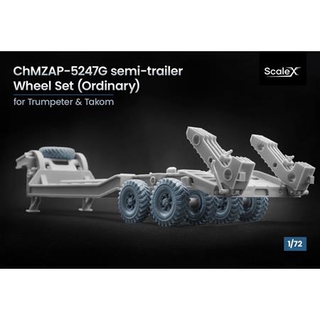 ChMZAP-5247G semitrailer Ordinary wheel set - 1/72