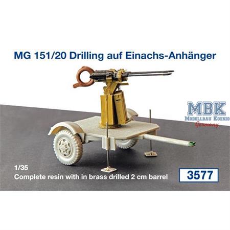 MG151/20 Drilling auf Einachs Anhänger