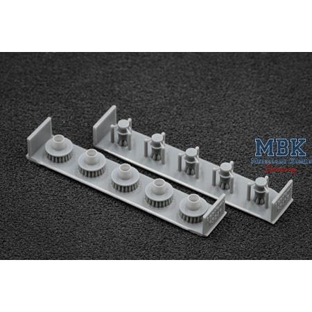 HMMWV MT 12-bolt Sagged wheel set - 1/35