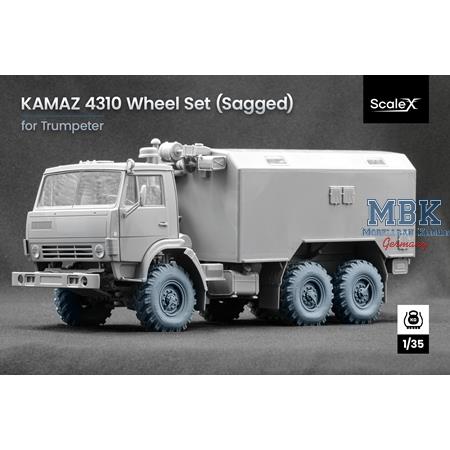 Kamaz 4310 Sagged wheel set - 1/35 (Trumpeter)