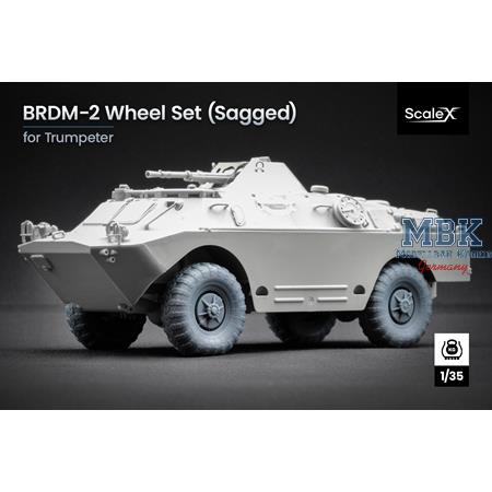 BRDM 2 Sagged wheel set - 1/35