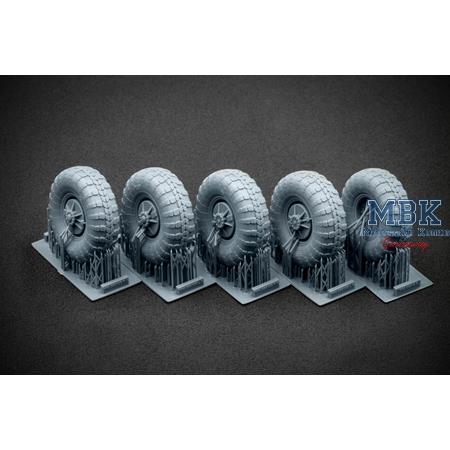 BRDM 2 Sagged wheel set - 1/35