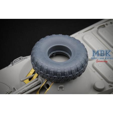 BRDM 2 Sagged wheel set - 1/35