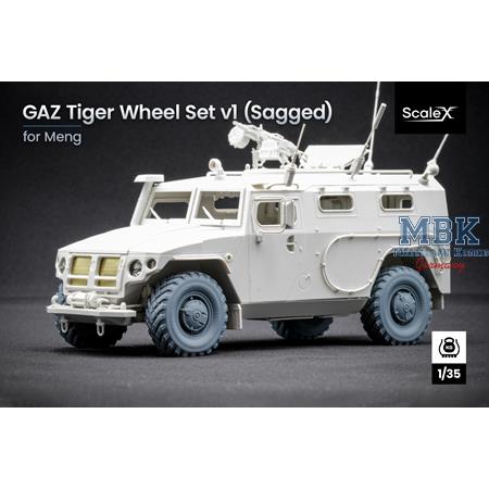 GAZ Tiger V1 Sagged wheel set - 1/35
