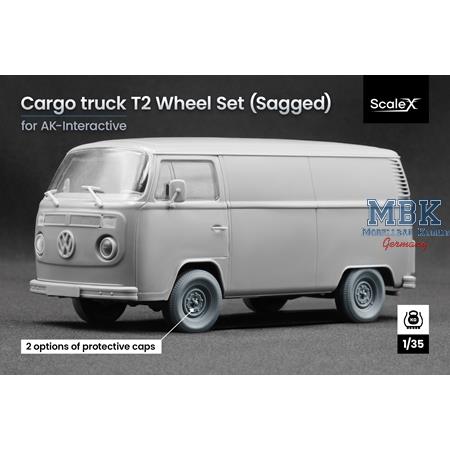 Cargo Truck T2 Sagged wheel set - 1/35