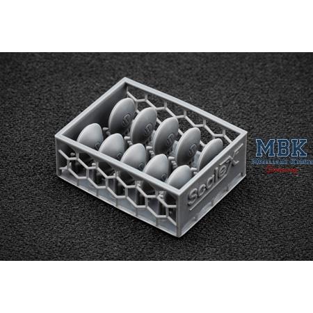 Cargo Truck T2 Sagged wheel set - 1/35